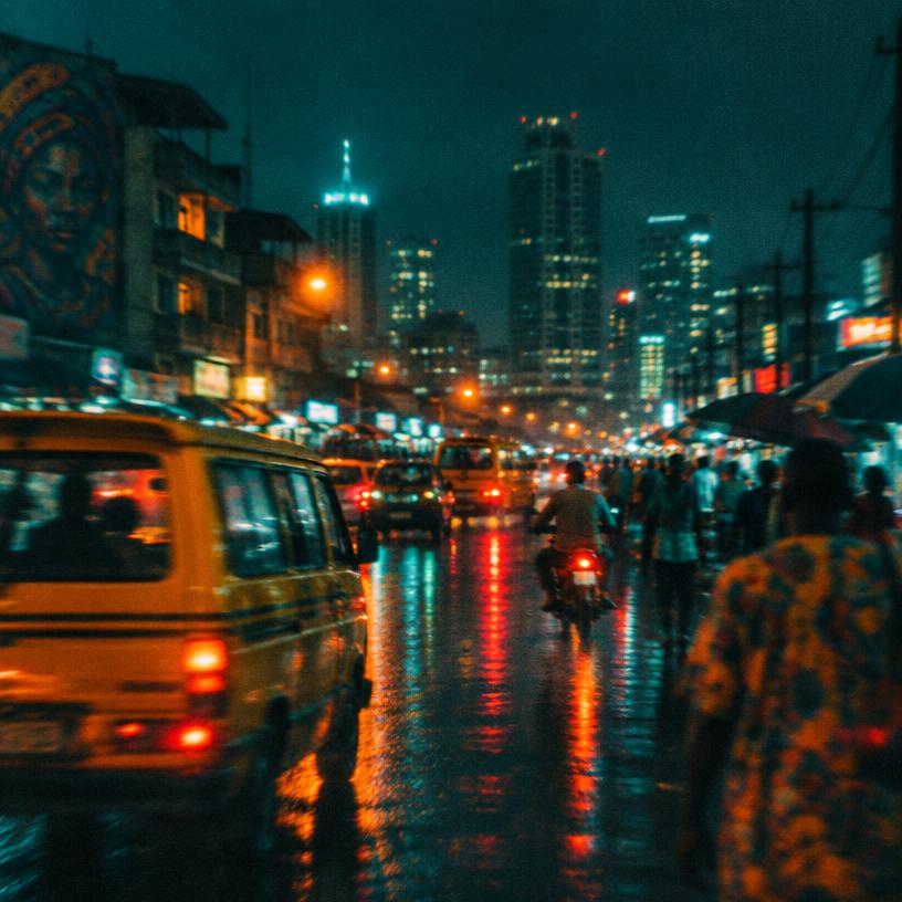 Lagos sob chuva